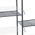 Bathroom Shelf 3-Tier Storage Rack with Adjustable Shelf Black