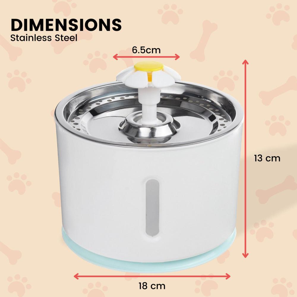 2.4L Automatic Stainless Steel Top Water Fountain Drinking Dispenser And Filter Blue