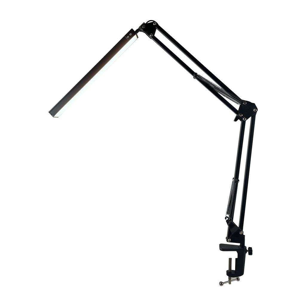 LED Swing Arm Desk Lamp with Clamp (Black)