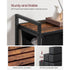 Laundry Basket with Shelf and Pull-Out Bags Rustic Brown and Black BLH201B01V2