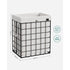 Laundry Hamper 90L Metal Wire Frame Black and White LCB190W01