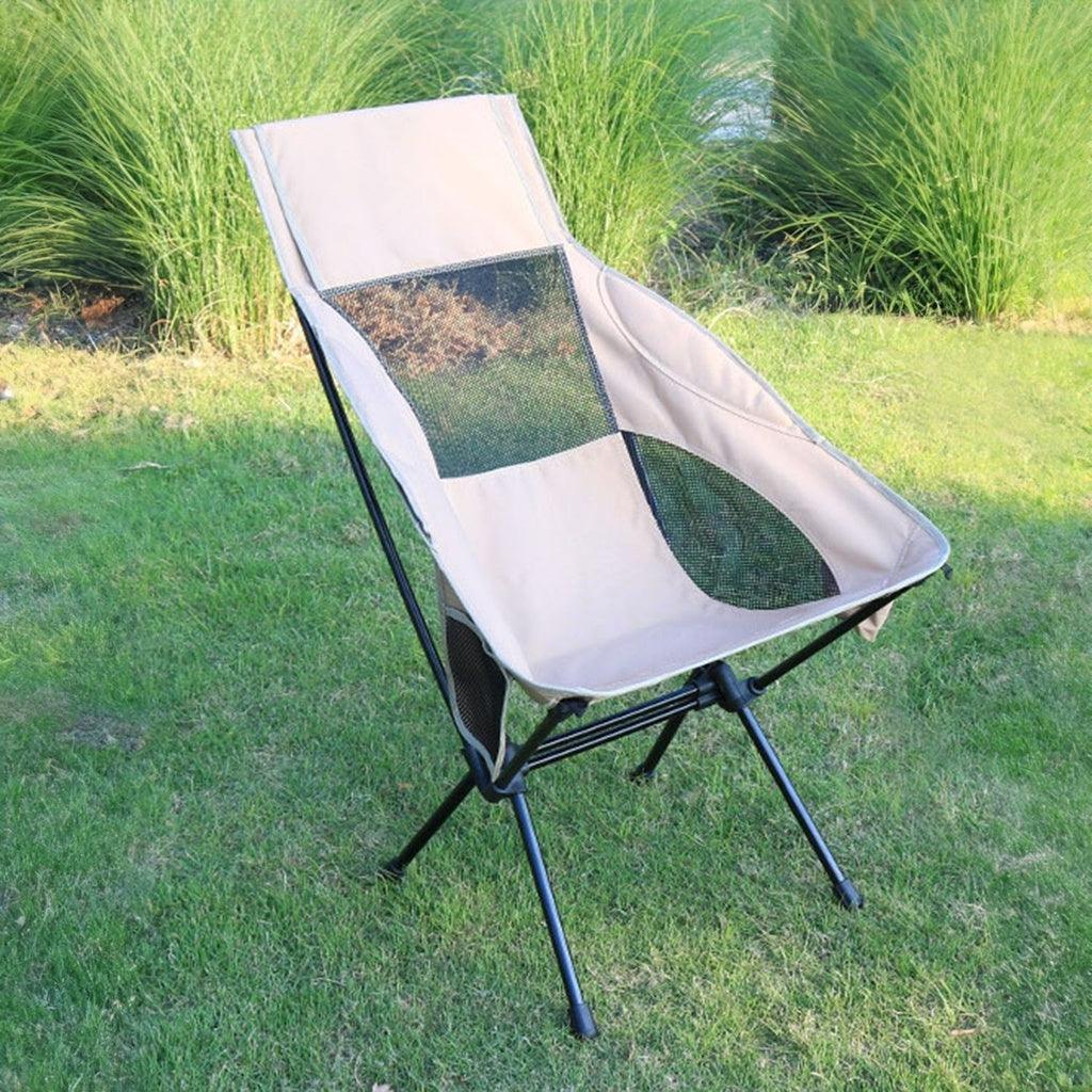 Camping Folding Chair with Storage Bag (Beige)