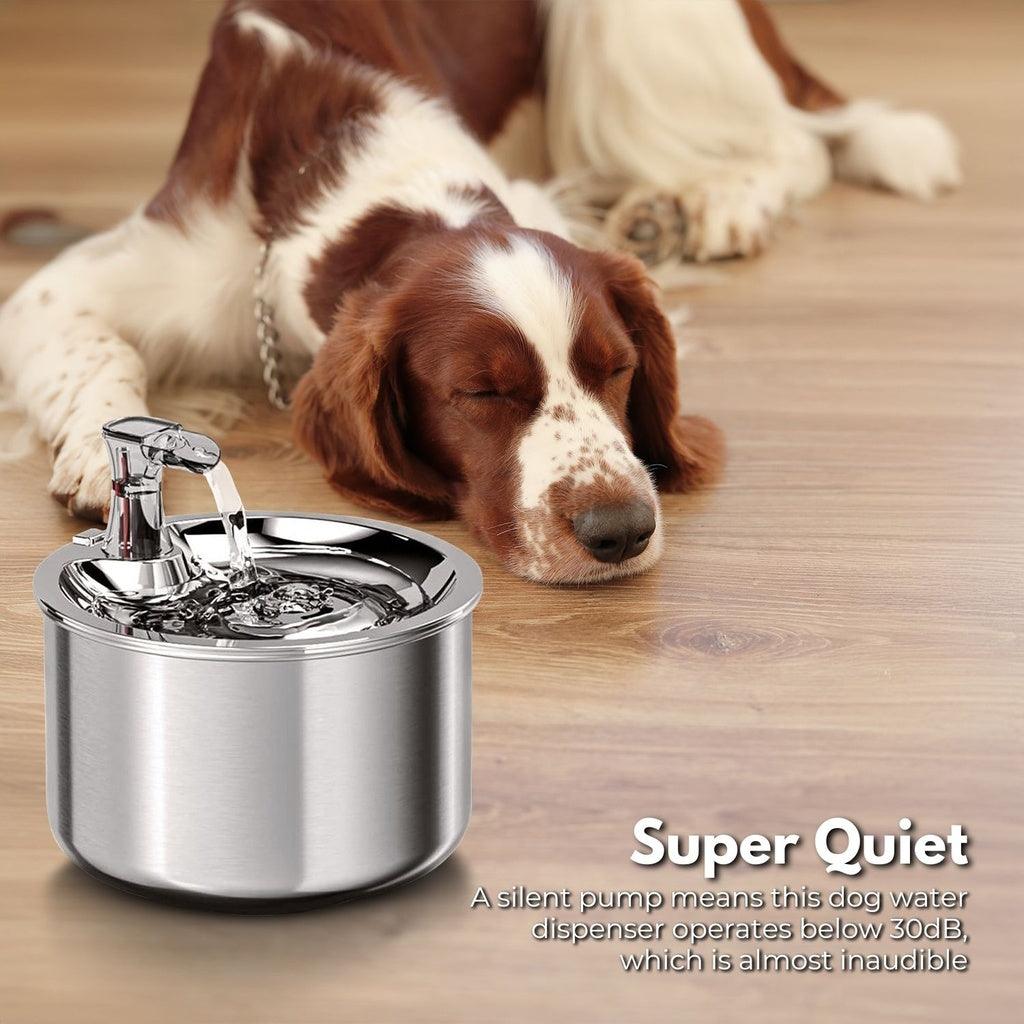 2L Stainless Steel Pet Water Fountain for Cats and Small Dogs