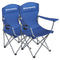 Set of 2 Folding Camping Outdoor Chairs Blue