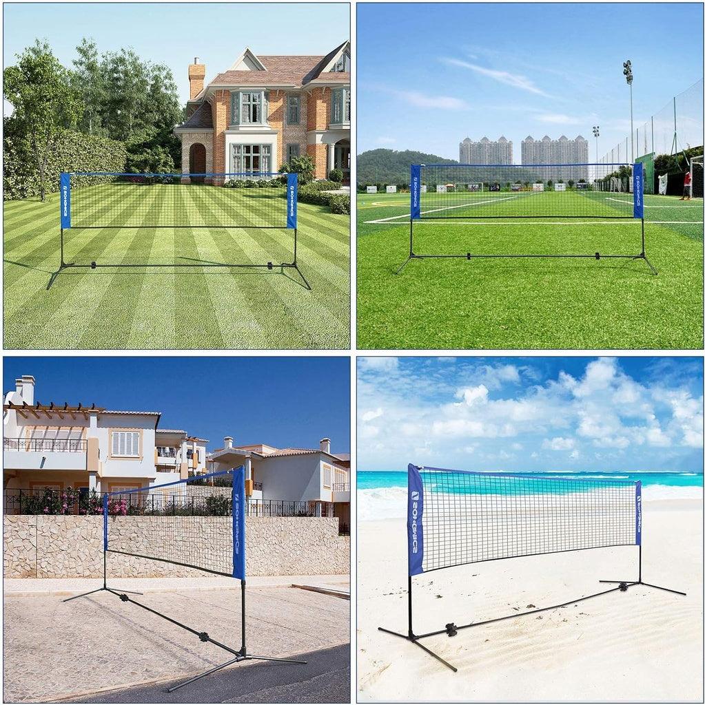 4m Portable Tennis Badminton Net Blue