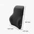 Memory Foam Lumbar Support Pillow with Adjustable Dual Strap (Black)