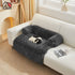 Pet Sofa Cover Soft with Bolster M Size (Grey)