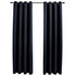 Blackout Window Curtains for Thermal Insulated Room (Set of 2, W132cm x D243cm, Black)