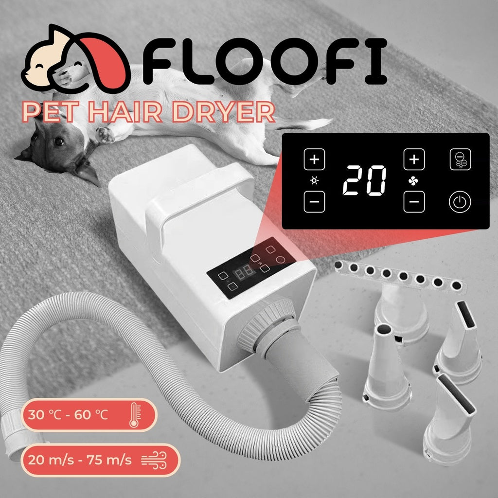 Pet Hair Dryer LED White