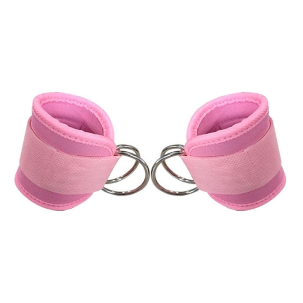 Barbell Squat Pad set,2 Safety Straps, 3 Hip Resistance Bands, 2 Lifting Strap, Barbell Pad and Bag (Pink)