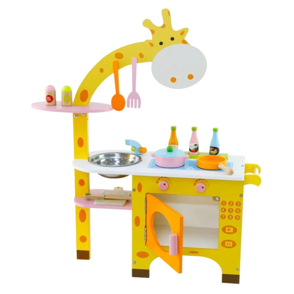 Wooden Kitchen Playset for Kids (Giraffe Shape Kitchen Set) EK-KP-102-MS