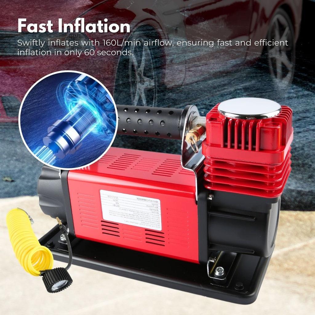 540W Car Air Compressor for Car Tires (Red)