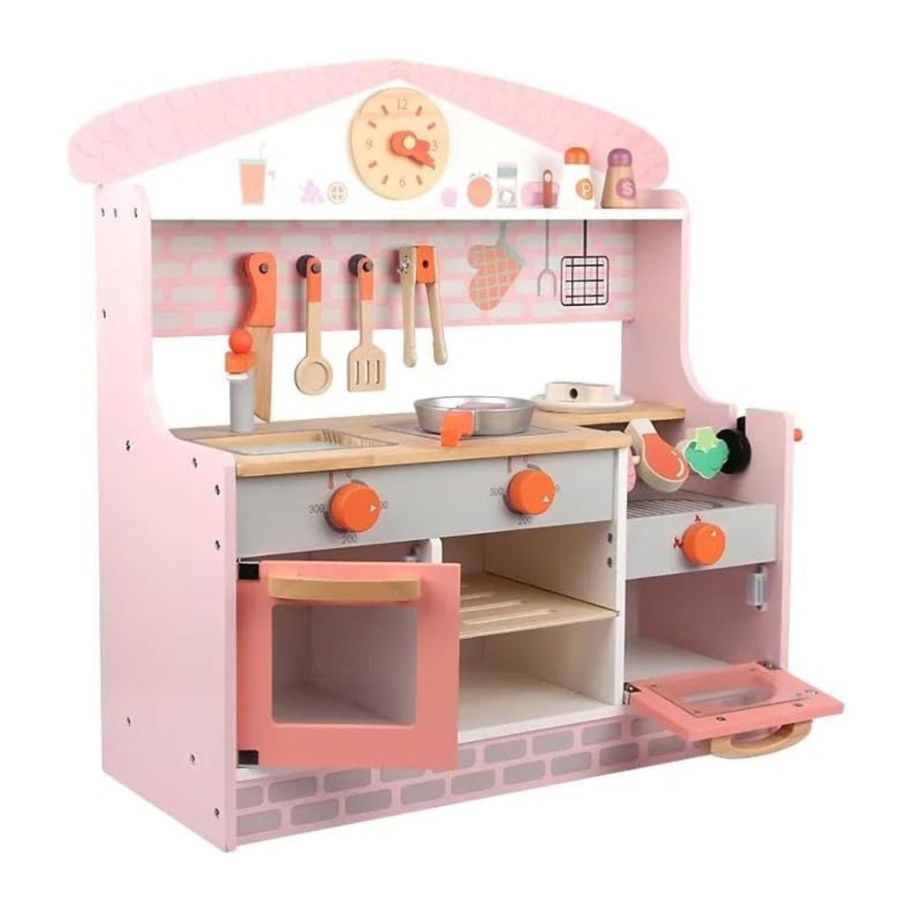 Wooden Kitchen Playset for Kids (BBQ Kitchen Set) EK-KP-101-MS