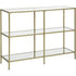 3 Tier Console Table with Tempered Glass Top