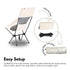 Camping Folding Chair with Storage Bag (Beige)