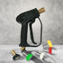 3000 PSI High Pressure Washer Gun with M22 Coupling and 5 Interchangeable Spray Nozzles (Black)