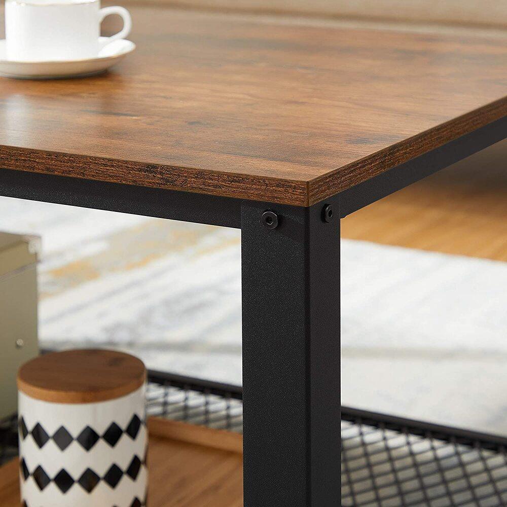 Coffee Table with Mesh Shelf