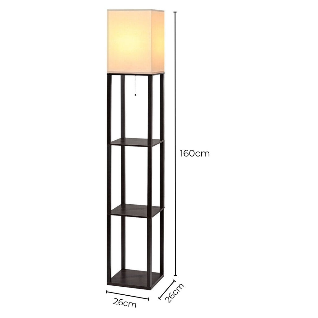 Frameless Floor Vintage Lamp Shelf 160CM (Black)