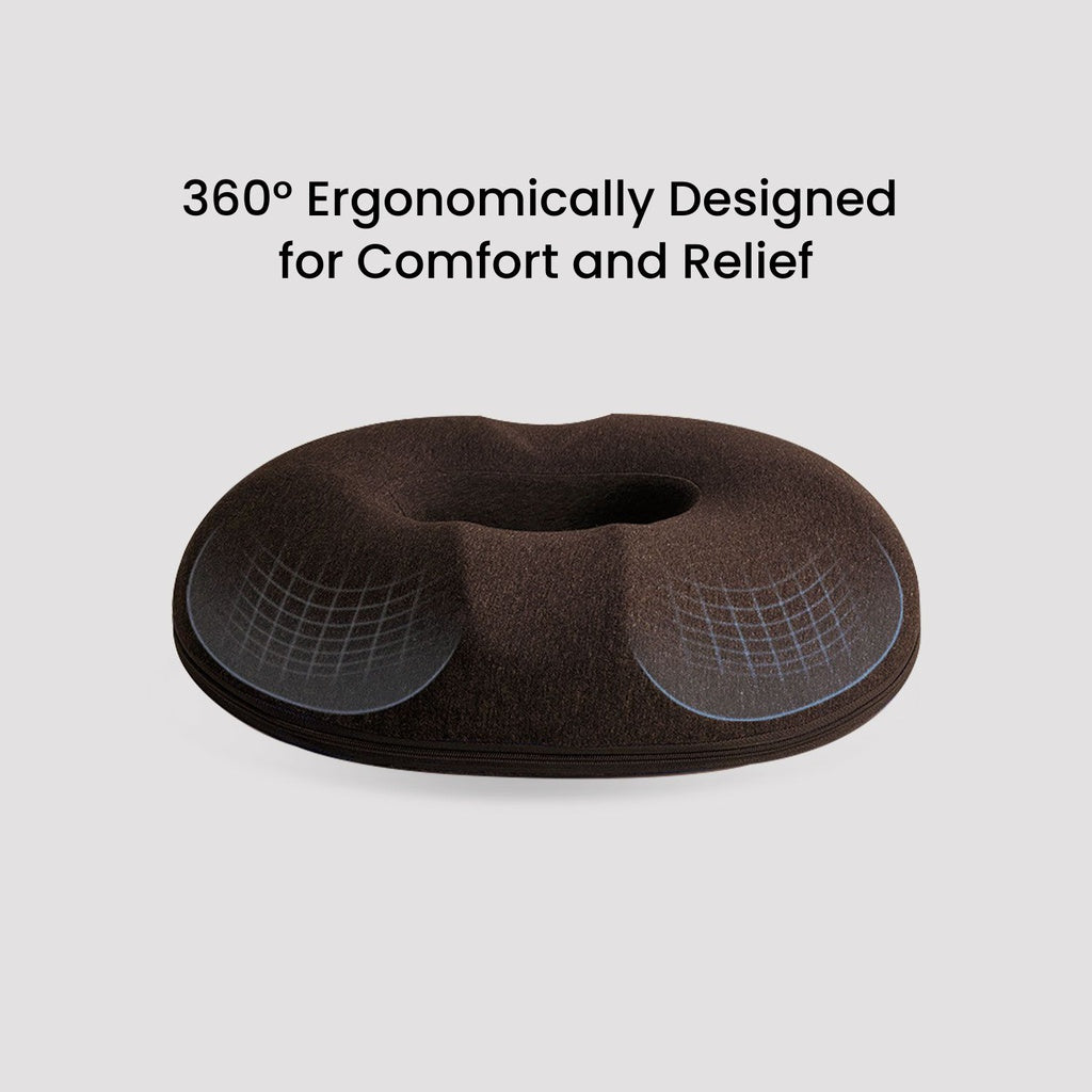 Memory Foam Seat O Shape Brown