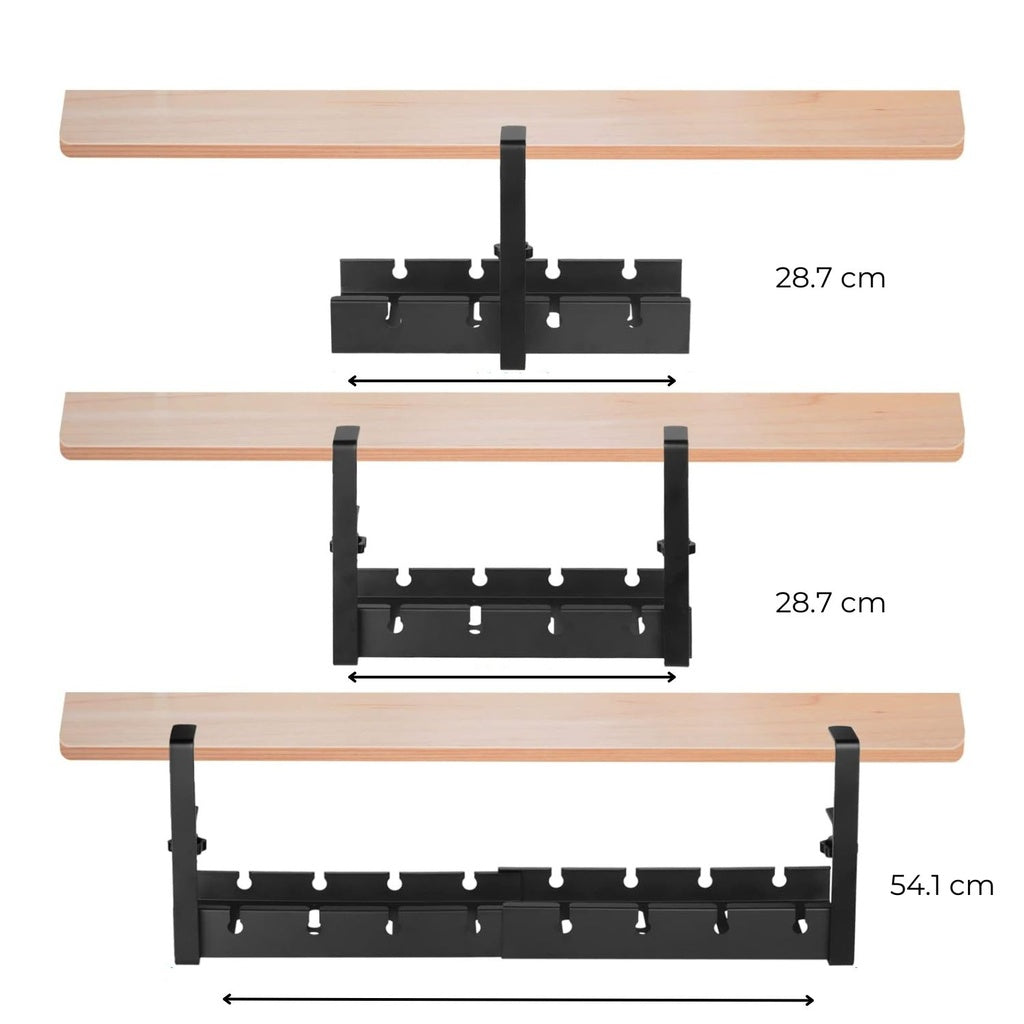 Retractable Cable Management Tray- No Drilling Type (Black)