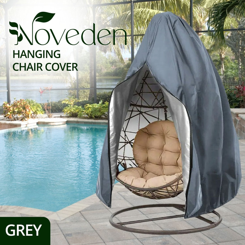 Patio Hanging Chair Cover with Zipper - 115cm D x 190cm H (Grey) NE-HCC-101-TX