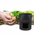 5 Packs 7 Gallon Plant Grow Bags with Window Flap (Black)