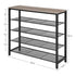 INDESTIC Shoe Rack Organizer with 4 Mesh Shelves Industrial Greige and Black LBS015B02