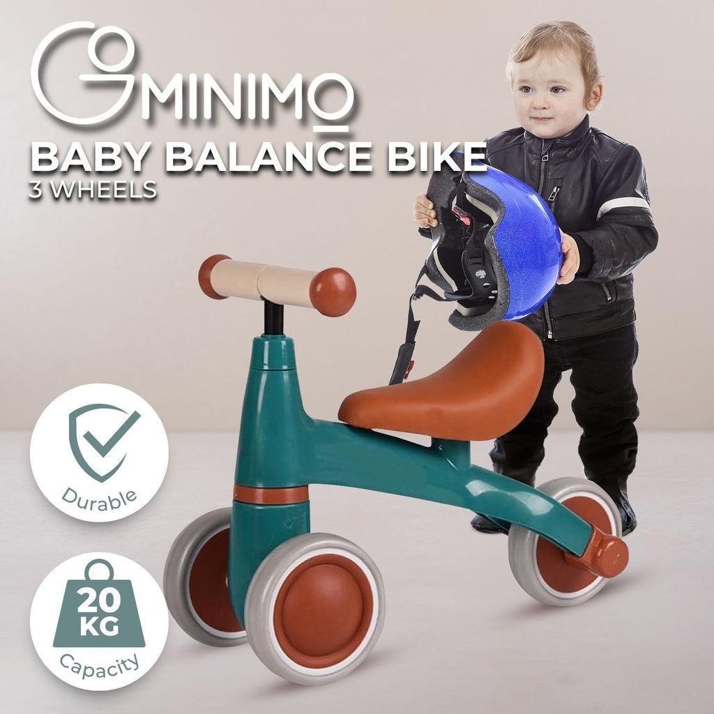 3 Wheels Baby Balance Bike Green