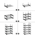 5 Tier Metal Shoe Rack for 10 Pairs of Shoes Black