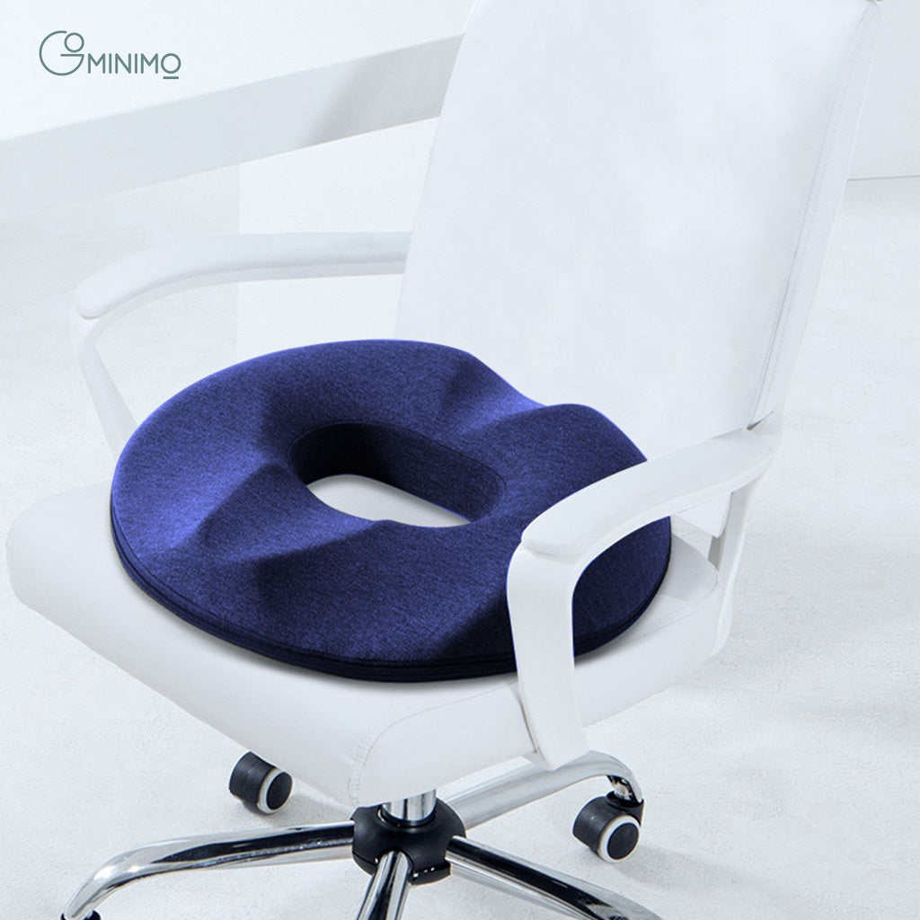 Memory Foam Seat O Shape Navy Blue