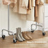 Heavy Duty Clothes Rack on Wheels Metal Chrome Extendable