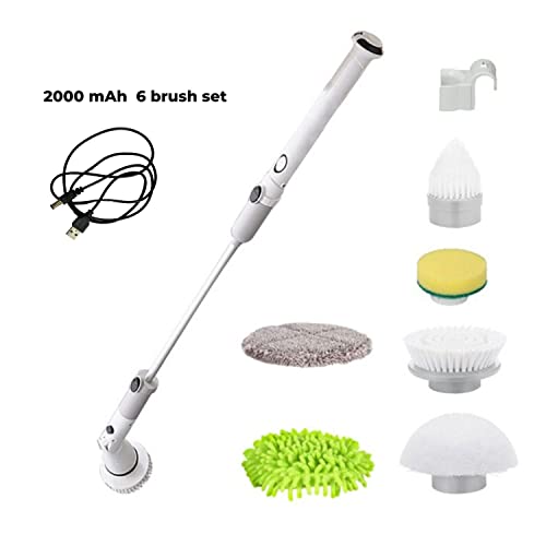 Electric Spinning Scrubber 2000 mAh 6 Brush Set