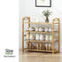 4 Tier Bamboo Shoe Rack Storage Organizer Stand Shelves