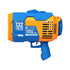 132 Holes Rechargeable Bubbles Machine Gun for Kids (Orange and Blue) GO-BMG-103-KBT