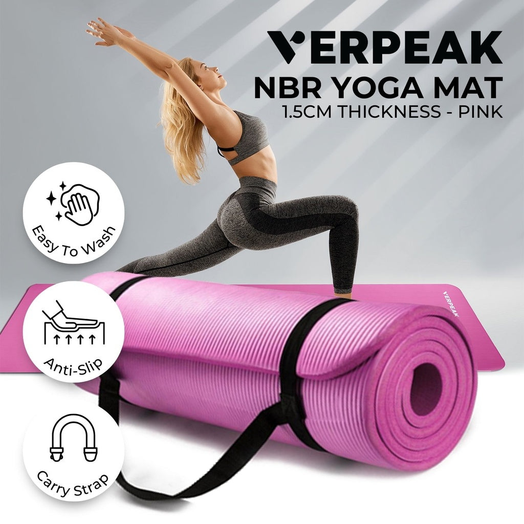 NBR Yoga Mat 1.5CM (Pink)