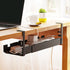 Retractable Cable Management Tray- No Drilling Type (Black)