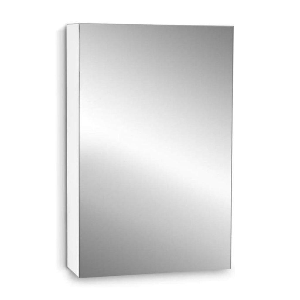 Bathroom Vanity Mirror with Single Door Storage Cabinet (White)