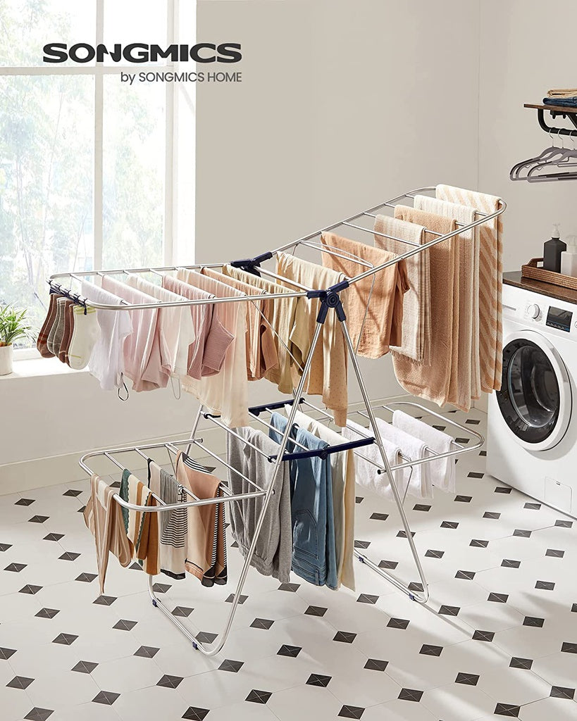 Foldable 2-Level Clothes Airer