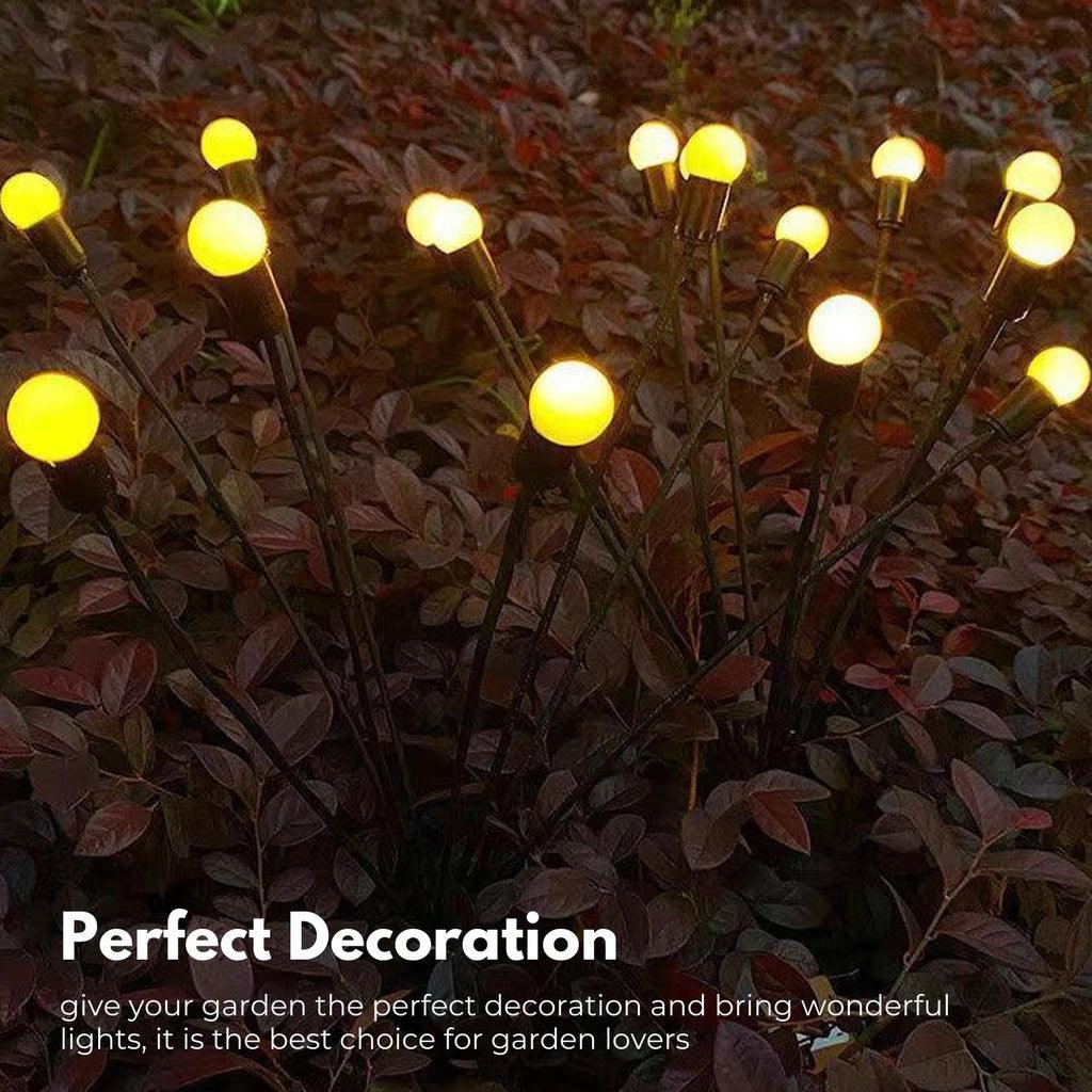 3 Pieces Solar Powered Firefly Lights (Warm)