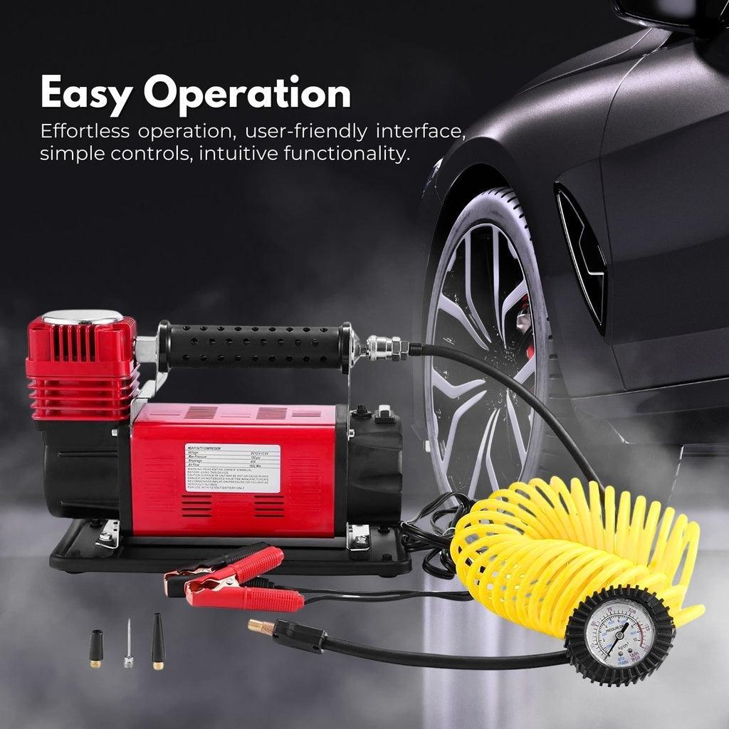 540W Car Air Compressor for Car Tires (Red)