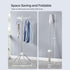 1-Tier Clothes Drying Rack for 27 Pieces of Clothes with 3 Rotatable Arms White and Silver