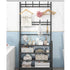 Clothes Rack with Shoe Rack Shelves (Black)