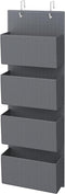 Hanging Closet Organizers and Storage with 4 Compartments Gray