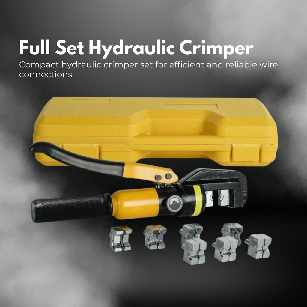 8 Ton Hydraulic Crimping Tool with 9 Dies (Yellow)