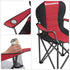 Folding Camping Chair with Bottle Holder Red and Black