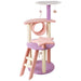 101cm Galaxy Plush Cat Condo Cat Tree Pink Purple