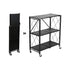 Foldable Storage Shelf 3 Tier (Black)