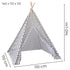 Kids Teepee Tent with Side Window and Carry Case - Wave Stripe