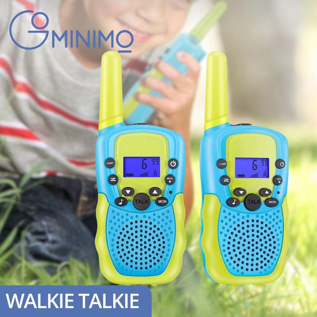 2 Pack Walkie Talkies for Kids with 40 Channels & LED Flashlight & LCD Screen (Blue and Green)