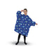 GOMINIMO Hoodie Blanket (Kids Dinosaur Dark blue)
